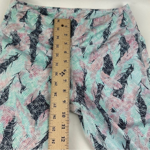 Pro Player Leggings Womens Medium Blue Geometric Mesh - Picture 9 of 10